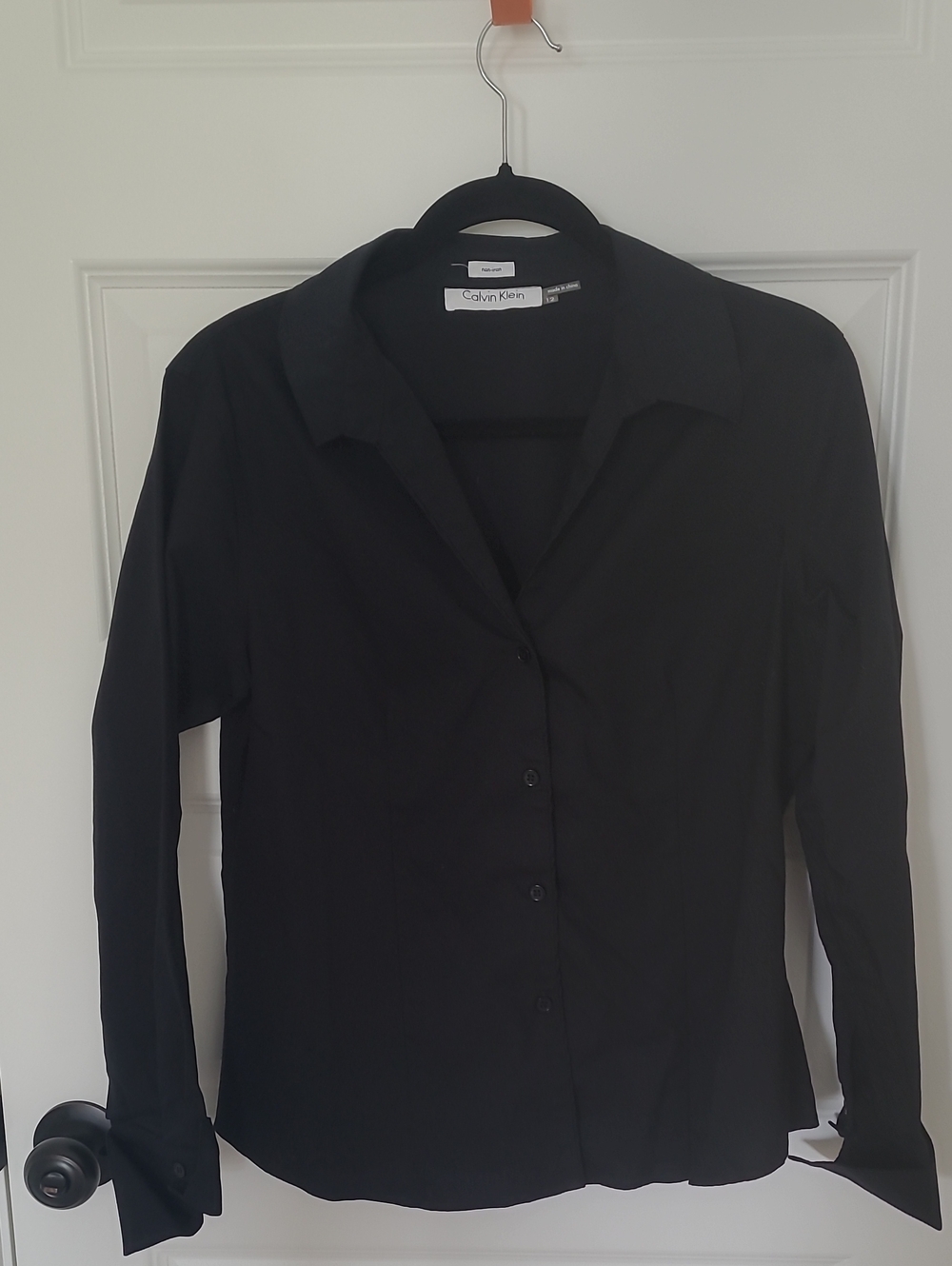 Calvin Klein Women's Black Button-Front Shirt